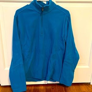 Women’s Lands’ End fleece jacket. Medium, turquoise. No tags but never worn